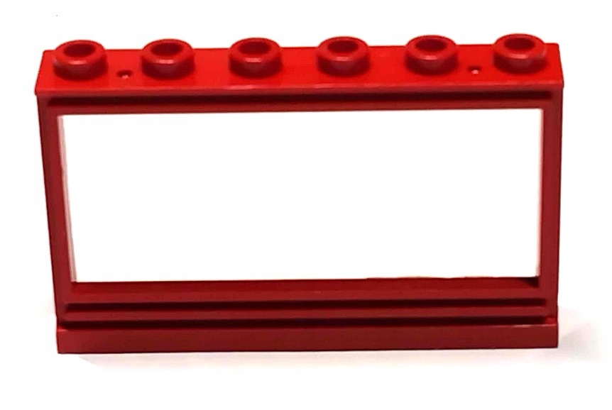 002B3. Lego okno z szybą 604c01 czerwone - 1 sztuka 2 cdf6dde3c672a4b6a1543b899d7a899d