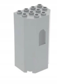 278c4. Lego panel 3x4x6 30246 do zamku zamek szary jasny 2 d6ee2239ae58fd58fb778b2d60c44d41