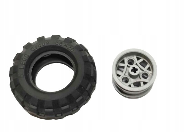 I3a. Lego Technic Koło (opona + felga) 56x26 44292 - szary 1 komplet 2 d8abc9a3a570fec2a824482ec3192125