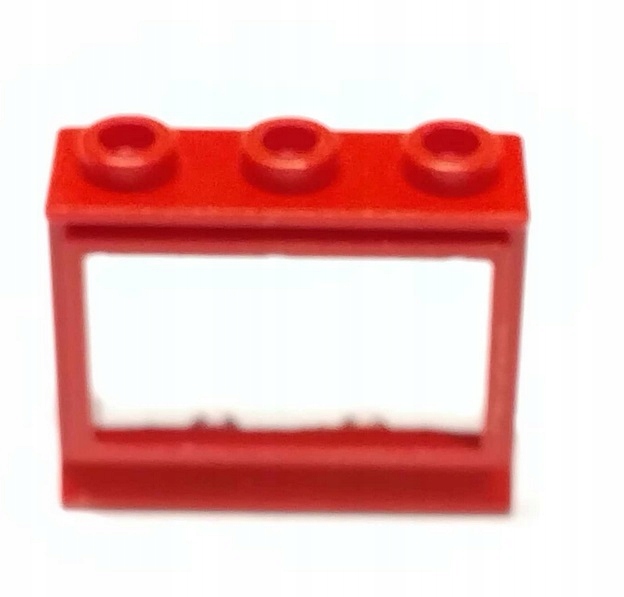 002D7. Lego okno z szybą 31bc01 1x3x2 czerwone - 1 szt 2 da73d7cd4e9f7b25b32e6bc6fa76ab72