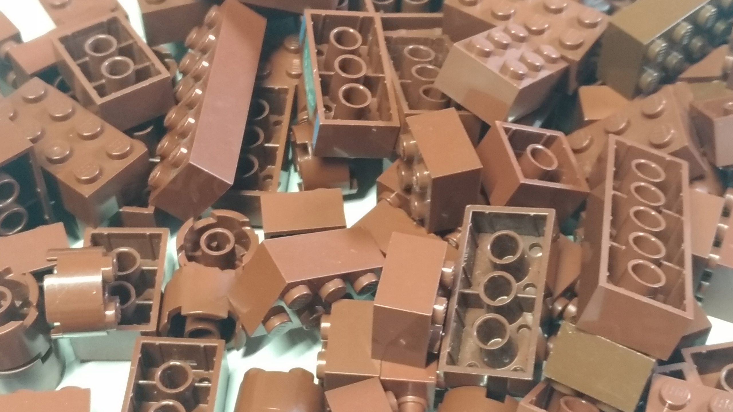 099c. Lego brązowe brąż new i old briksy 2x2 2x4 2x6 2x8 0,05kg 50g mix 4 dcd7f95b7b2c19de5601f295f23b0b0c