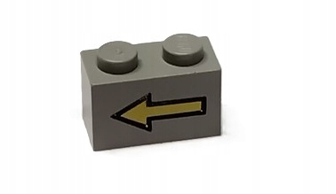 17C1b. LEGO Legoland klocek z nadrukiem 1x2 3004p06 szary old 2 e8a7b9ff3debaf97df04cd6285f4f85e