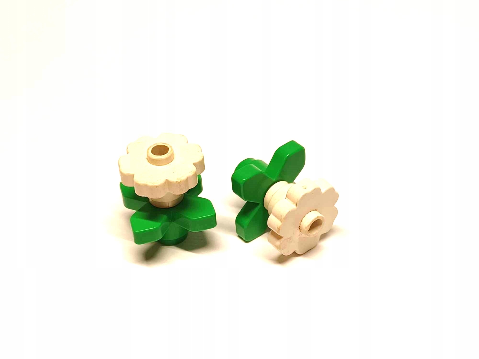 627D16. Lego kwiat roślina 4728 + liść 4727 - komplet żółty pełny biały 2 eac1985164648ac9eef269eb23a7f319