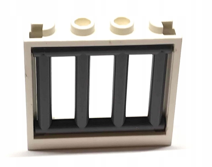 097k7. Lego Krata okno 1x4x3 z kratą 60594 + 62113 rama biała krata szara c 2 efebfd989995e0c8c48972a5685707e1