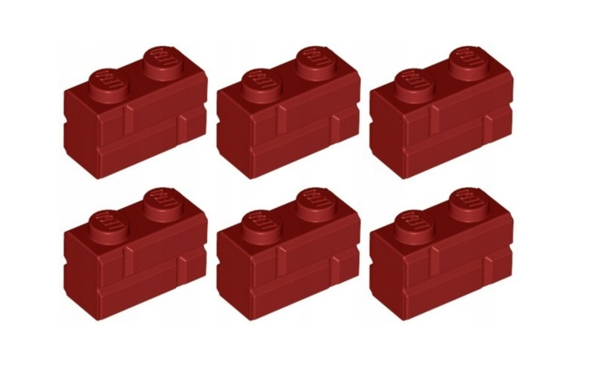 095e. lego 98283 CEGŁA 1x2 czerwony ciemny - 6szt 2 f4da93fa666d1a216d767faec9e381a5
