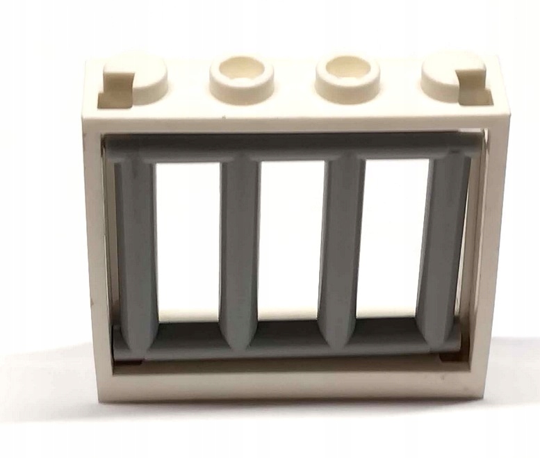 097k6. Lego Krata okno 1x4x3 z kratą 60594 + 62113 rama biała krata szara j 2 f5d8f2b772900bfc260fac285f726efd
