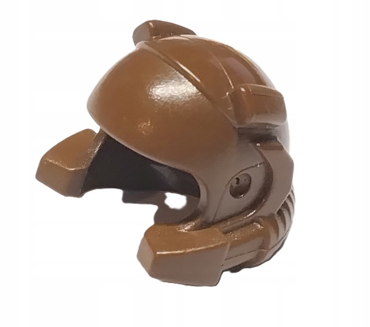 093o6. LEGO Czapka kask 30325 hełm z aparatem i reflektorami brązowa 2 feaa4726b69d6016216906829ba45382