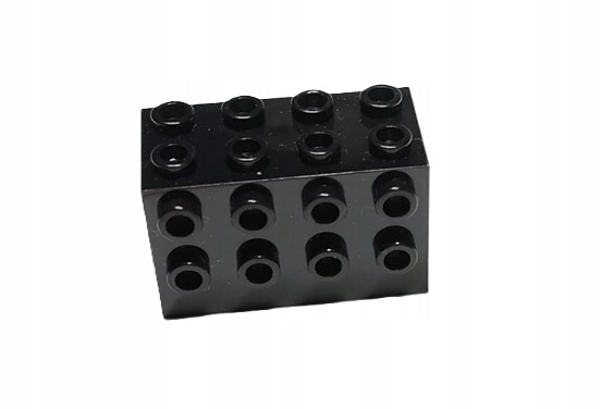 056a5a. LEGO system space 2x2x4 klocek z wypustkami czarny 2434 2 ffc37677385d406626312106cfabadc3