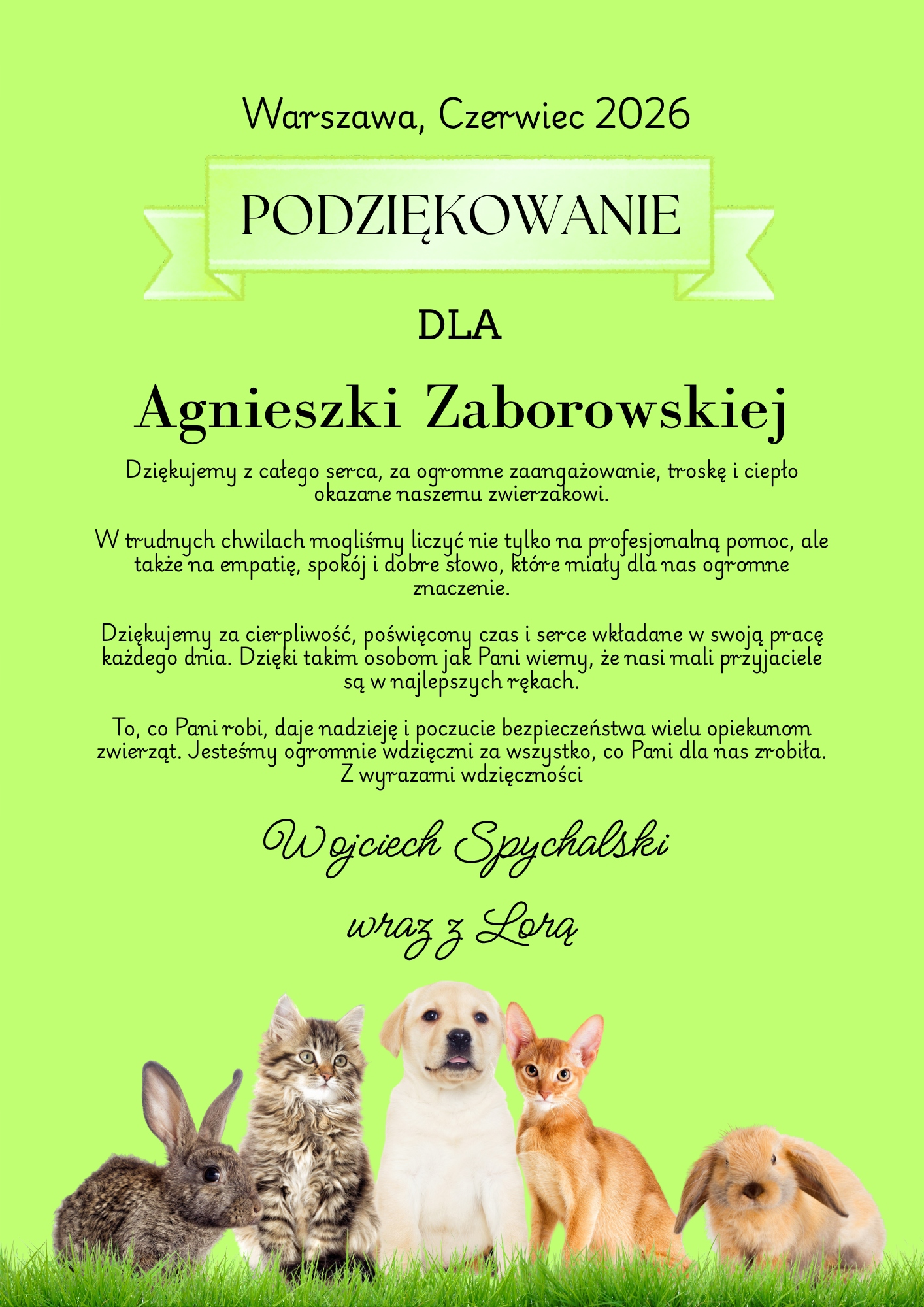 Podziękowanie dla Weterynarza Prezent dla Weterynarza plakat A3 6 531f25dad6d80c55df6ba529e6573b2c