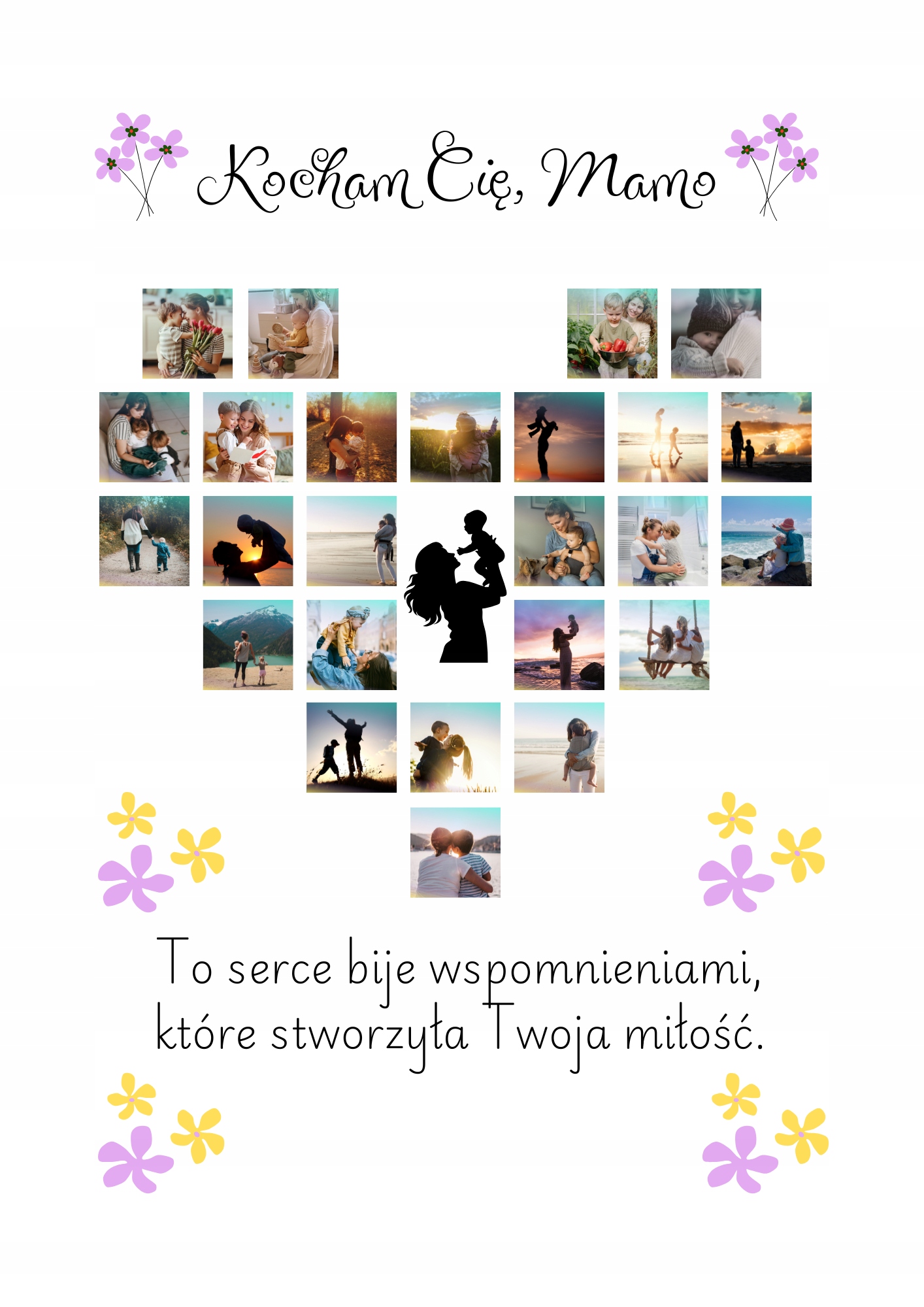 Prezent dla Mamy na Urodziny Kocham Cię Mamo Kolaż Zdjęć Plakat A3 7 a867616d72ab4f425ac488a9e035d1ec