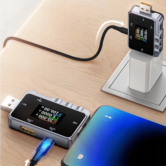 WIELOFUNKCYJNY CYFROWY MIERNIK TESTER PORTU USB C AMPEROMETR FNIRSI FNAC-28 011a4bac1d2925f7108a2cb4e007360d