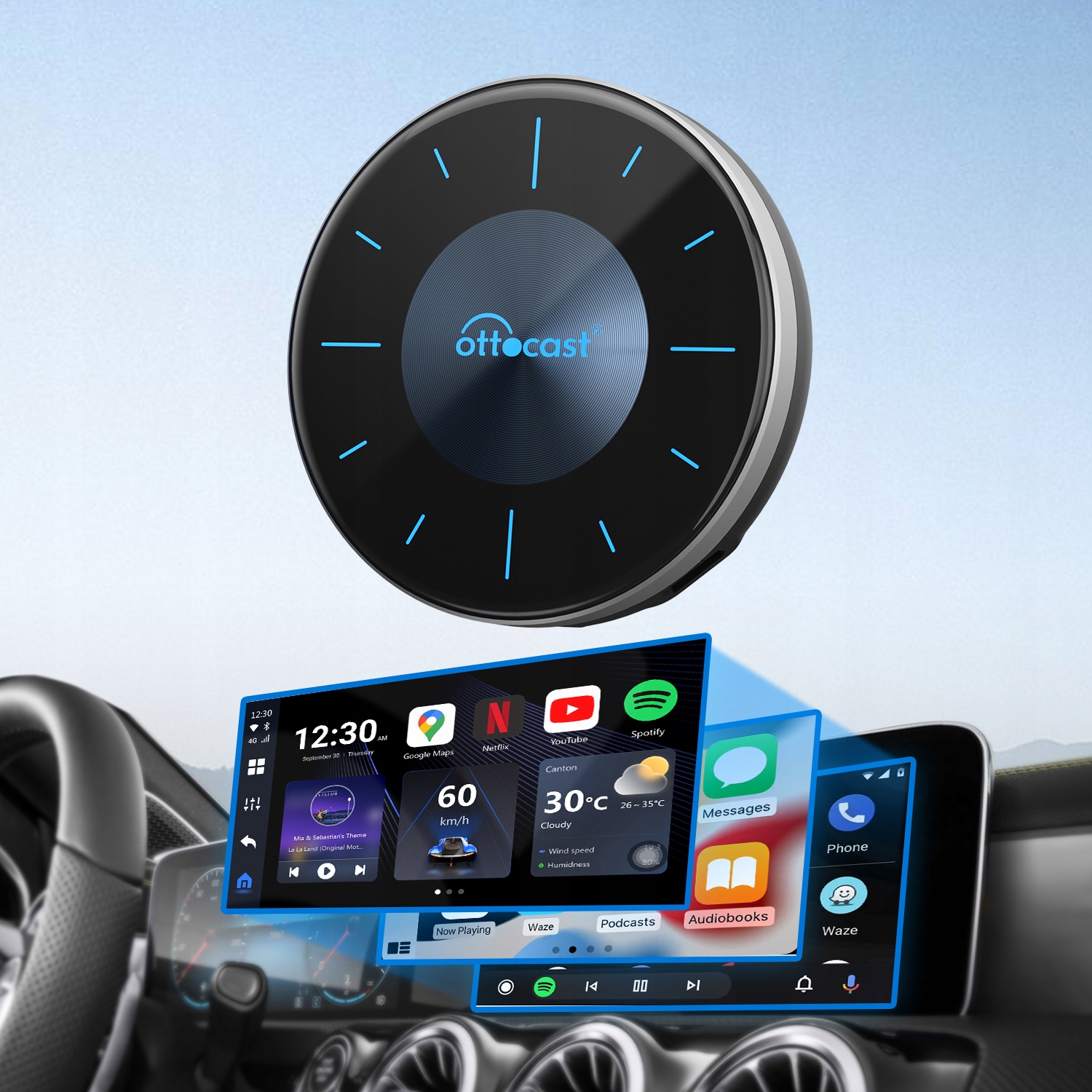 BEZPRZEWODOWY TRANSMITER OTTOCAST P3 8/128 GB ANDROID AUTO CARPLAY SIM LTE 2194db4d42095da760b3b65869025699
