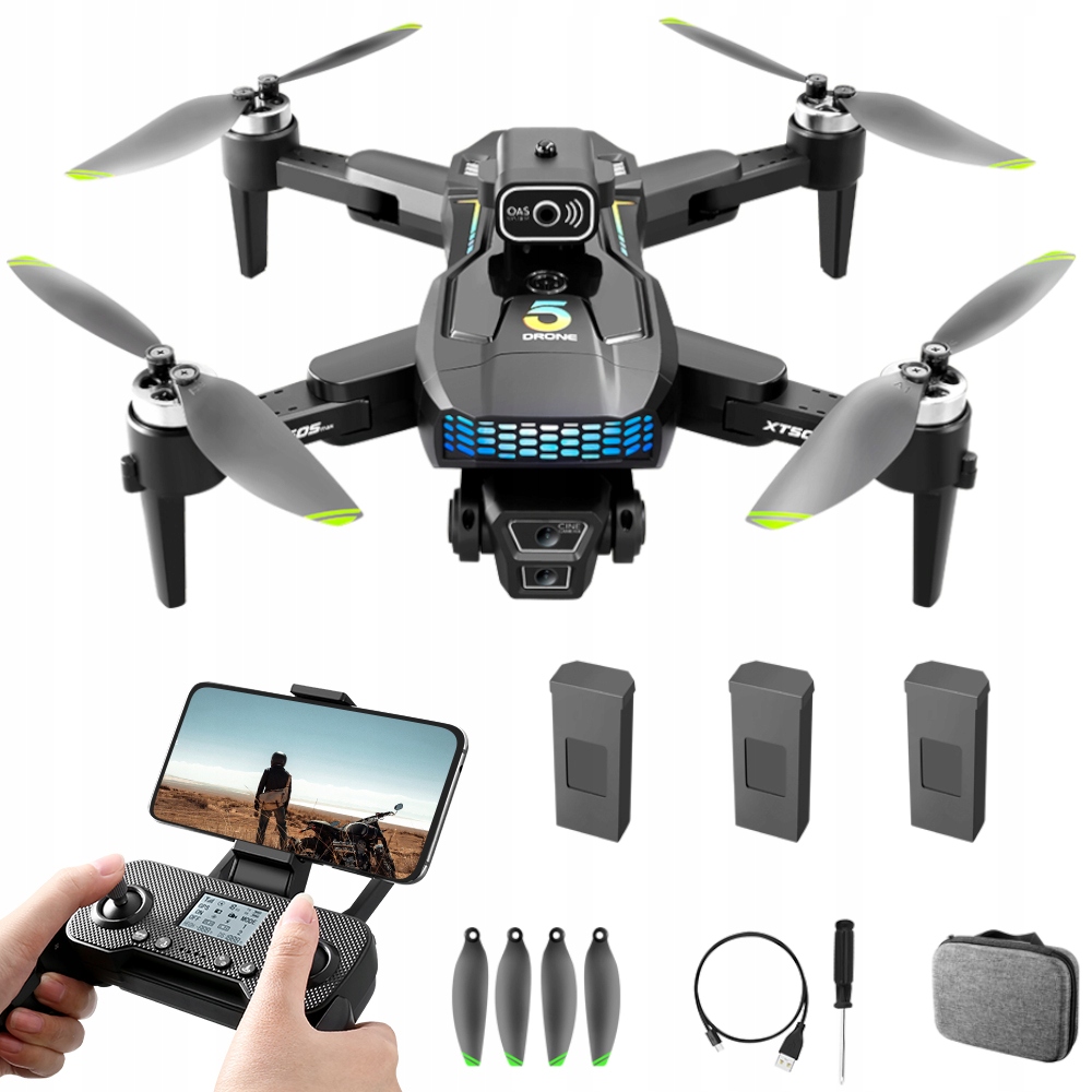 DRON XT505 3 BATERIE OMIJANIE PRZESZKÓD HEADLESS GPS 2000M BEZSZCZOTKOWY 309e6fbff3a0925fa0832d71e10144d5