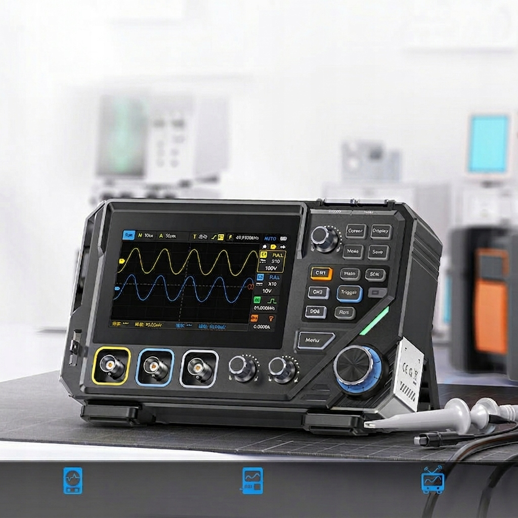 OSCYLOSKOP 3w1 FNIRSI 2D15P 100Mhz 500MSa/s MULTIMETR GENERATOR SYGNAŁÓW 3d23fd1b5f98b5d5275f71b6ba5ee117