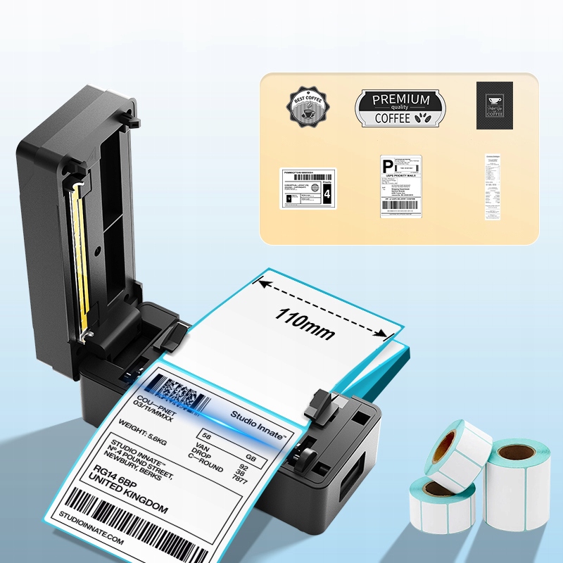 DRUKARKA TERMICZNA ETYKIET KURIERSKICH NAKLEJEK NETUM WIFI BLUETOOTH USB 5a21eddd4928014a699ba3162ea5f0e8