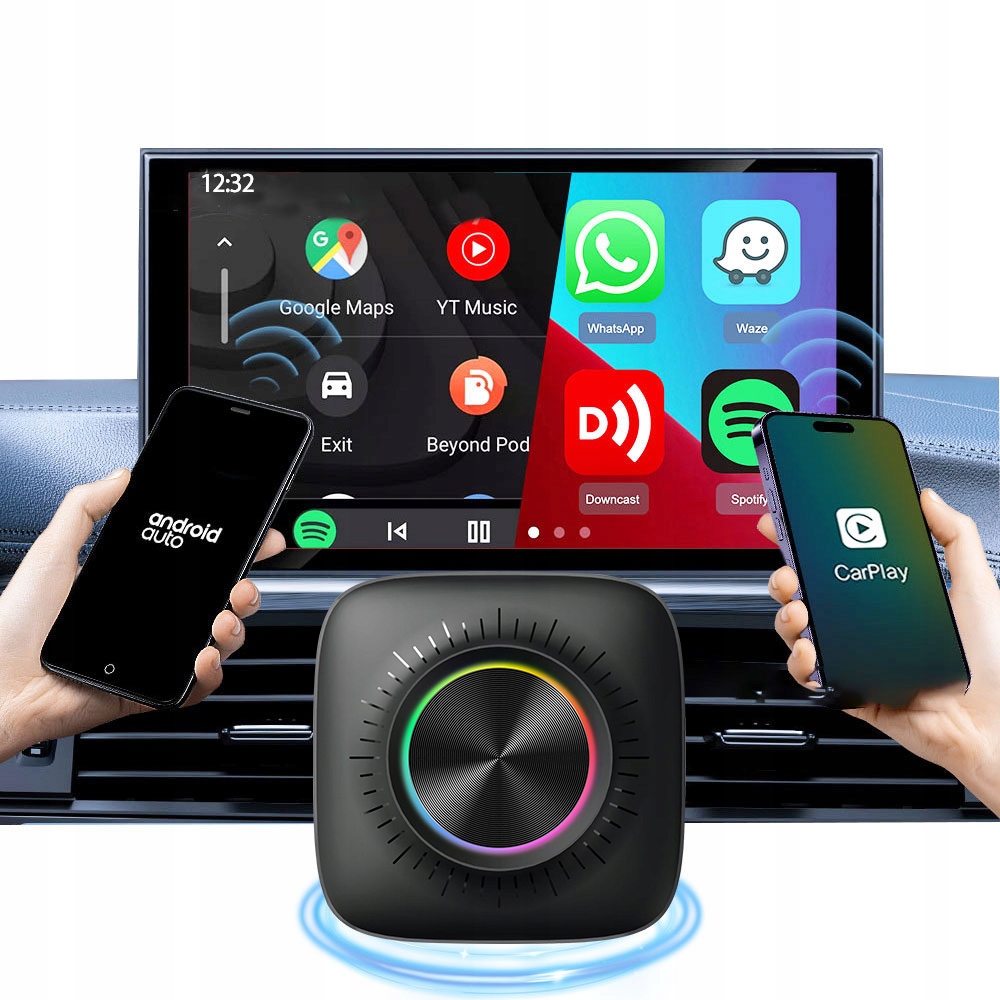 AI BOX 8 GB+128 GB BEZPRZEWODOWY ADAPTER ANDROID 13 AUTO CARPLAY SIM 7747c3c8e859210439ada44012abcf6a