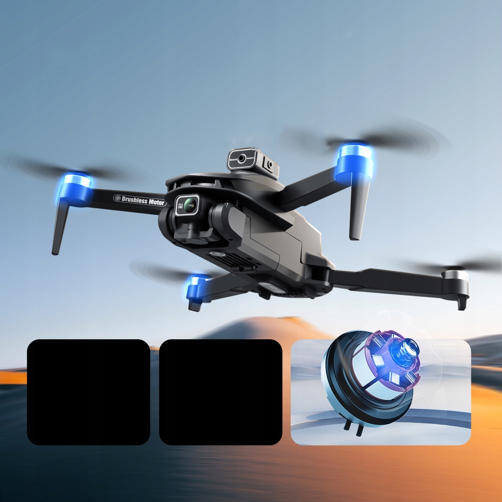 DRON Z KAMERĄ V168 WiFi GPS ZASIĘG 3000M, 5G WIFI FPV 360 ° - 3 BATERIE A7e0449568145052452a62ba9be2ab98