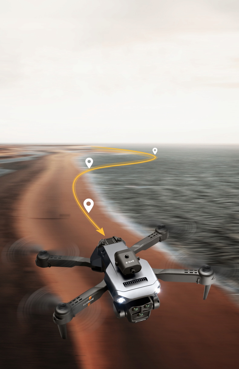 Dron K_6_MAX_3B z kamerą 3 kamery automatyczne unikanie przeszkód 3 baterie Afef71364433cda10f3fa96d745b3498