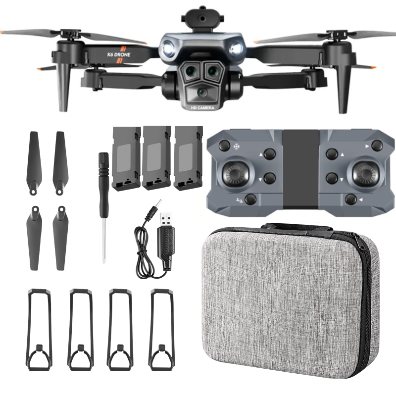 Dron K_6_MAX_3B z kamerą 3 kamery automatyczne unikanie przeszkód 3 baterie B4287e280a715b1728e00d82e5a3a4d4