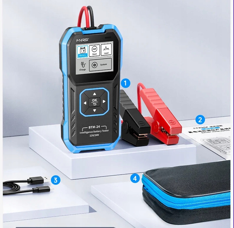 FNIRSI BTM-24 INTELIGENTNY TESTER AKUMULATORÓW ROZRUCHU 12V/24V 2000A CCA D9966c9e0784613001c986a11b96ea7f