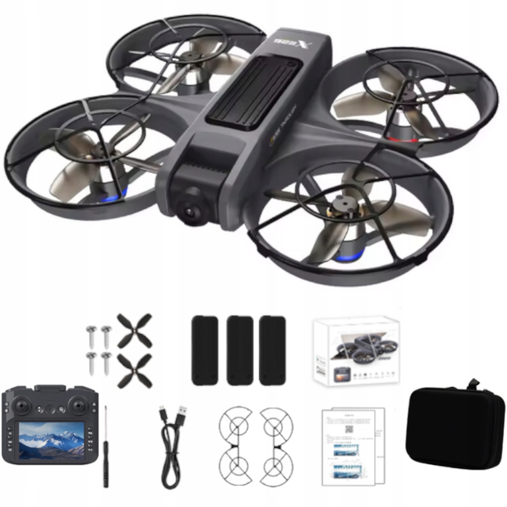 DRON SKŁADANY X226 PILOT Z WYŚWIETLACZEM 4,5" 3 BATERIE HEADLESS 2 Dea029682291d6e37c30166cf9499cba