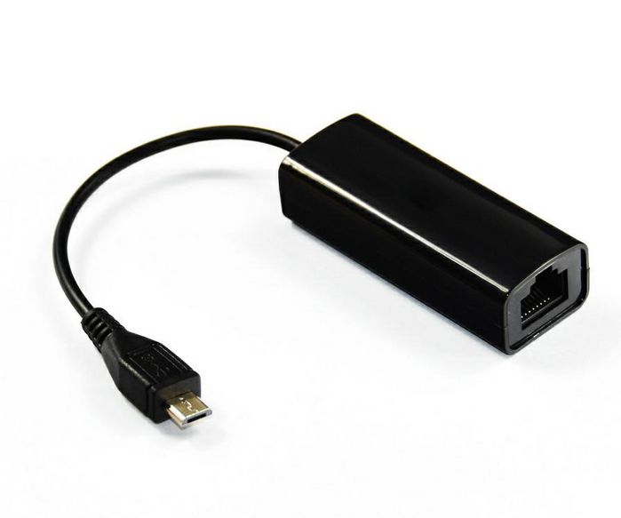 MicroConnect micro USB - RJ-45 Czarny