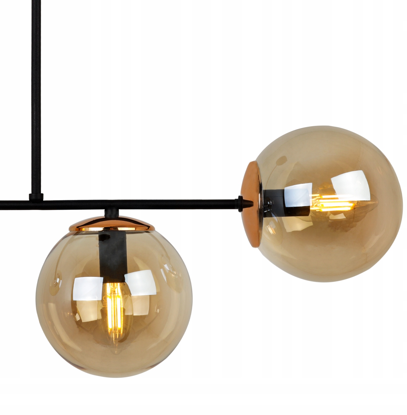 Lustra moderna, Light Home, Tuloza, 3xE14, Metal/Sticla, Negru/Miere 4 bf5319d35e174b9cfd7faaa1ea9a65a2