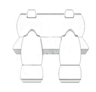 Pokrowce MIAROWE do VW Up! Up Skoda Citigo Seat Mii tył cały od 2011r