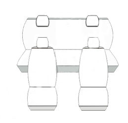 Pokrowce MIAROWE do Opel Corsa E 14-19r. tył cały P3