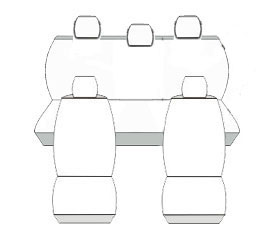 Pokrowce MIAROWE do VW Polo IV tył cały 01-09r. P4