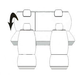 Pokrowce MIAROWE do Opel Corsa E 2014-2019r. tył oparcie 2/1 P2