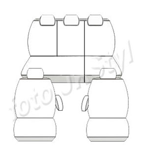 Pokrowce MIAROWE do Toyota Corolla Verso I 02-07r. P2