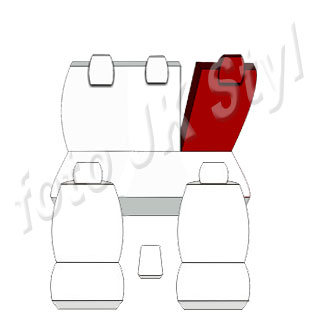 Pokrowce MIAROWE do VW Golf VII bez tylnego podłok. 2012-2020r. P2