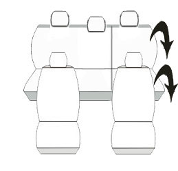 Pokrowce MIAROWE do VW Polo IV 4 tył 2/1 01-09r. P1