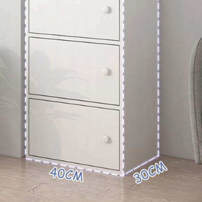 NOWOCZESNA POJEMNA KOMODA SZAFKA DUŻA BIAŁA SKANDYNAWSKI LOFT RETRO 3 PÓŁKI