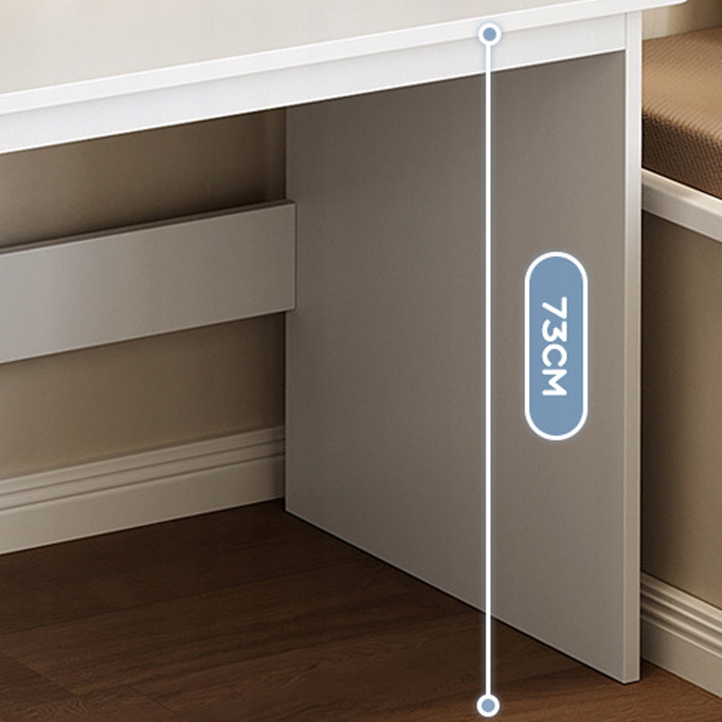 BIURKO KOMPUTEROWE BIAŁE LOFT POD LAPTOP KOMPUTER NOWOCZESNE Z 7 PÓŁKAMI