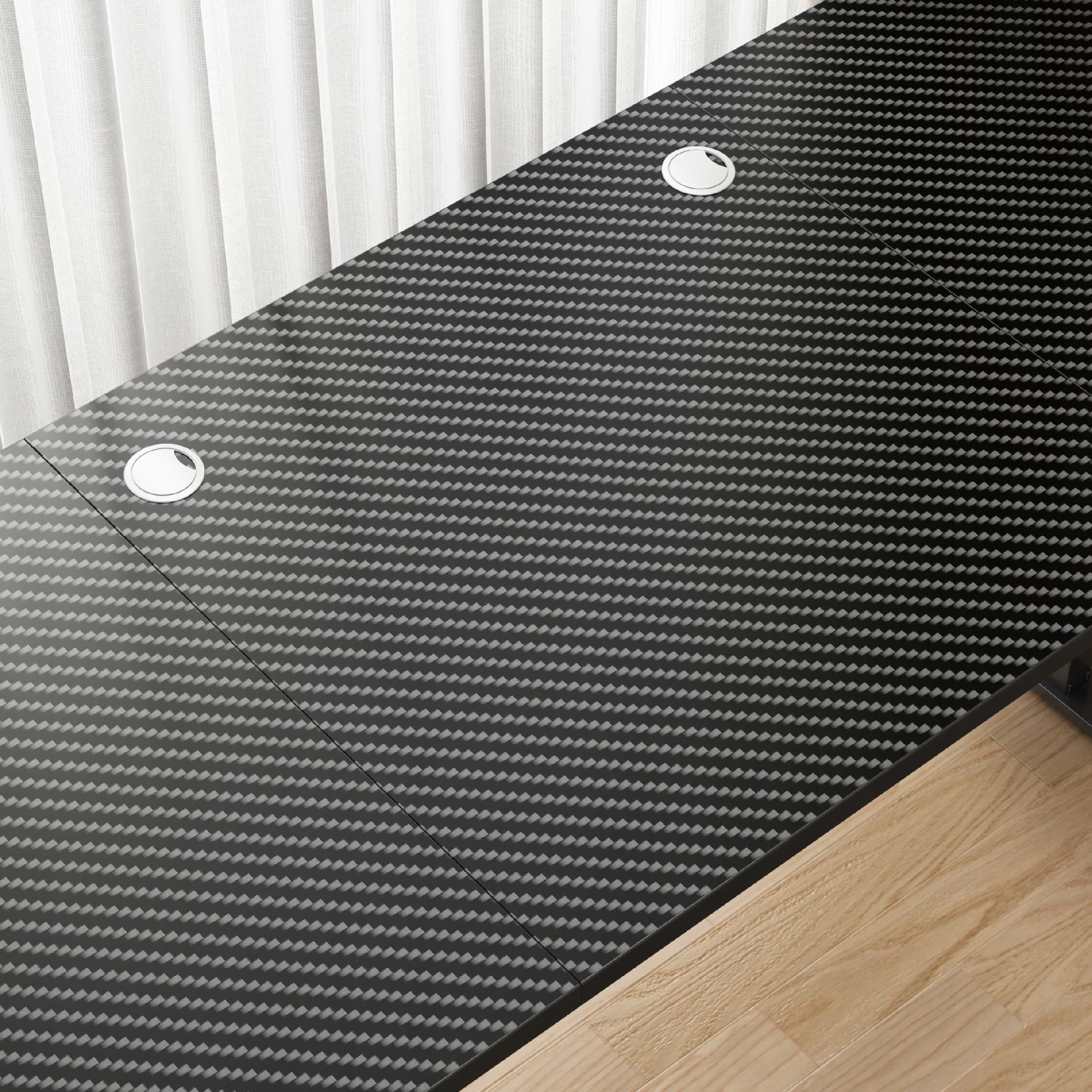 Biurko Elektryczne Podnoszone 160 cm Regulacja Wysokości Gamingowe Czarne