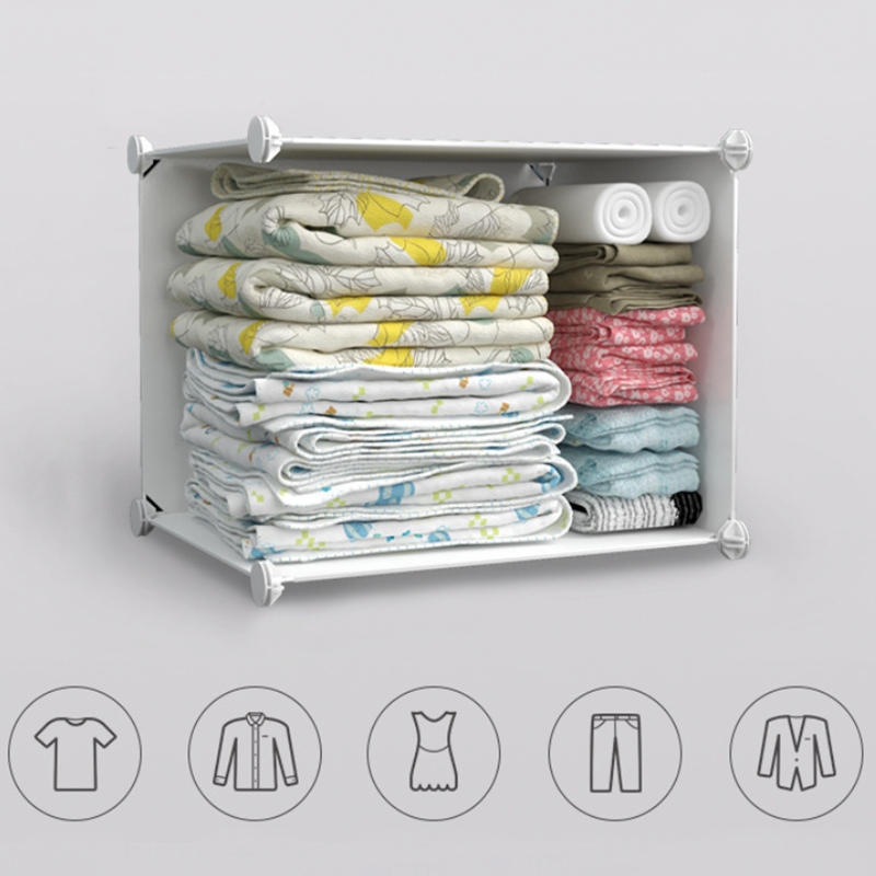 SZAFA MODUŁOWA DLA DZIECI BIAŁA Z MOTYWEM BAJKOWYM DUŻA GARDEROBA 9 PÓŁEK