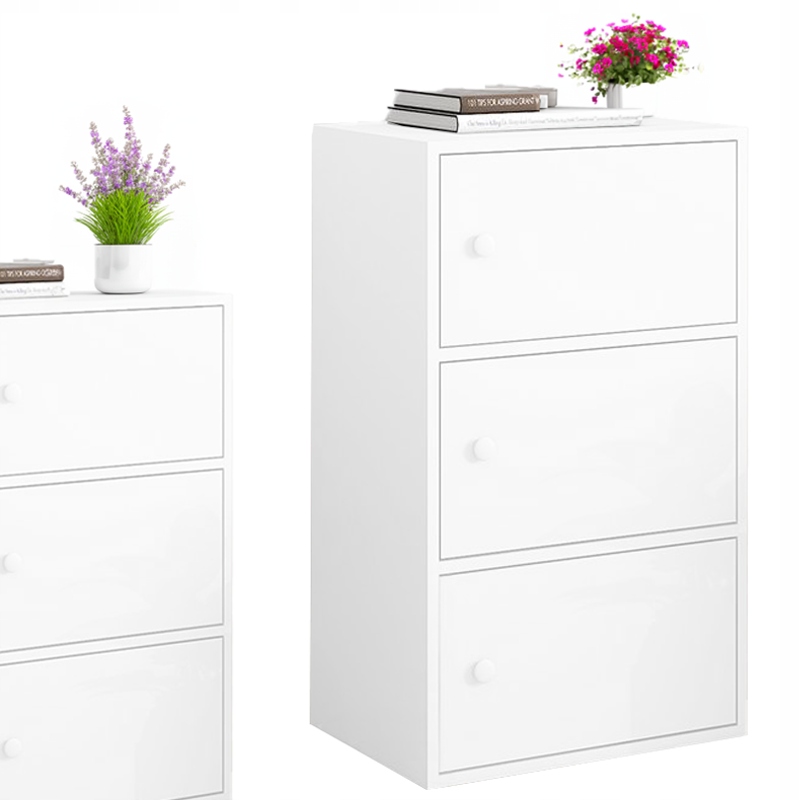 NOWOCZESNA POJEMNA KOMODA SZAFKA DUŻA BIAŁA SKANDYNAWSKI LOFT RETRO 3 PÓŁKI