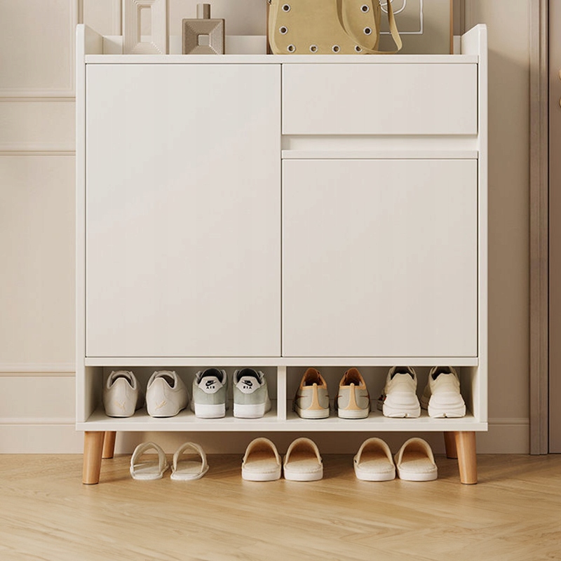 NOWOCZESNA KOMODA SZAFKA BIAŁA POJEMNA MIEJSCE NA BUTY Z SZUFLADĄ LOFT