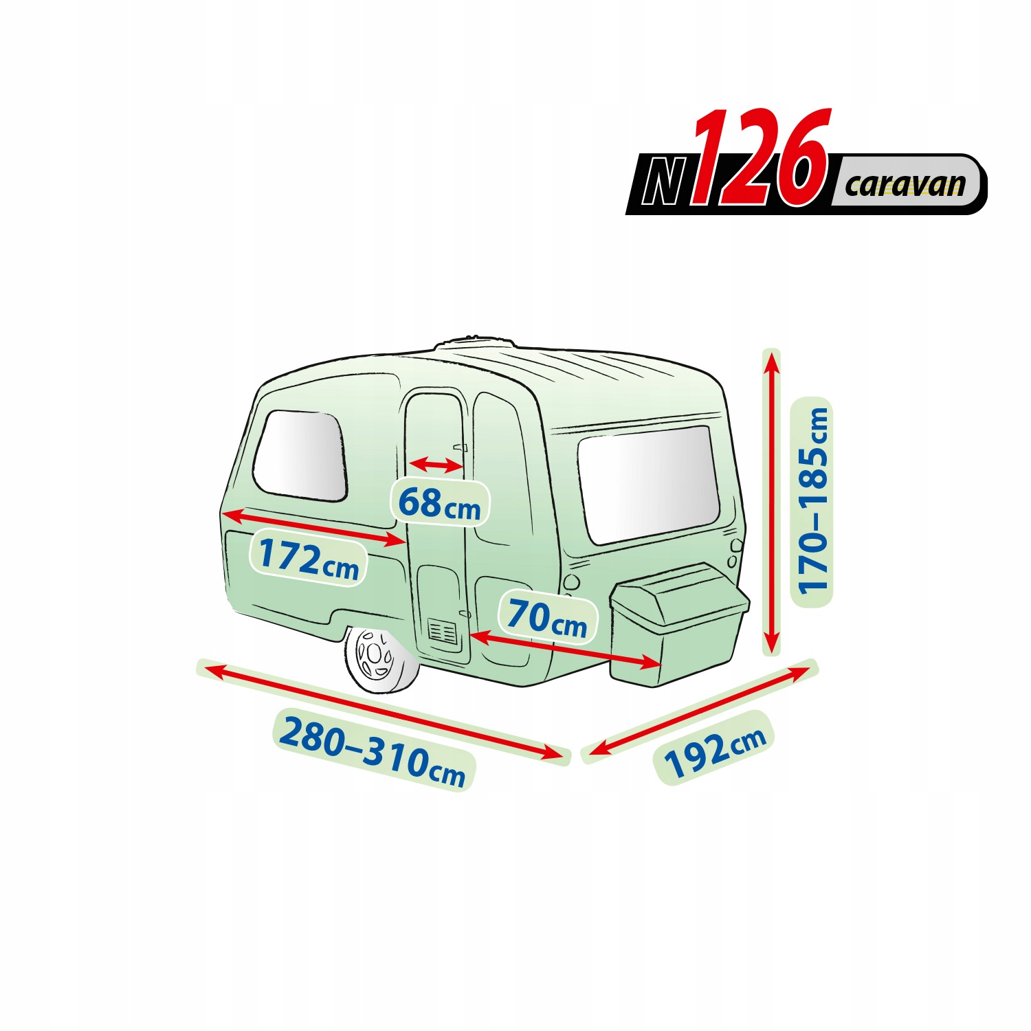 PROFESJONALNY Pokrowiec na przyczepę Niewiadów 126