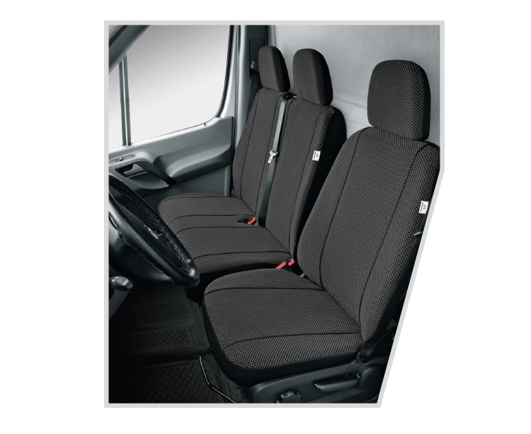 Welurowe pokrowce 3 osoby VW Crafter 2006-2017