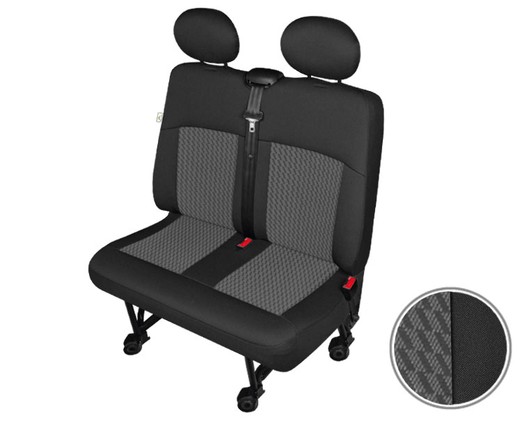 Welurowe pokrowce 3 osoby Citroen Jumpy 2007-2016