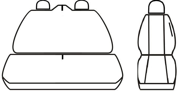 Pokrowce 3 osoby do VW LT 1995-2000