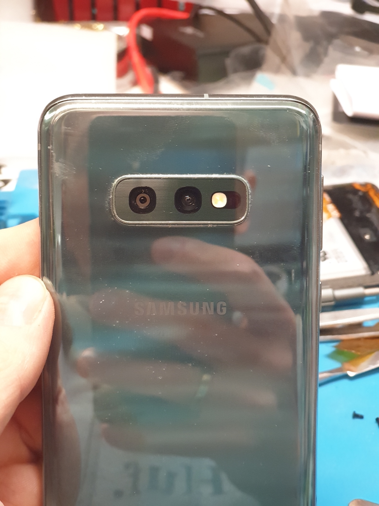 Samsung Galaxy S10e G970 ORYGINALNA SZYBKA KAMERY SZYBA OCZKO Srebrna
