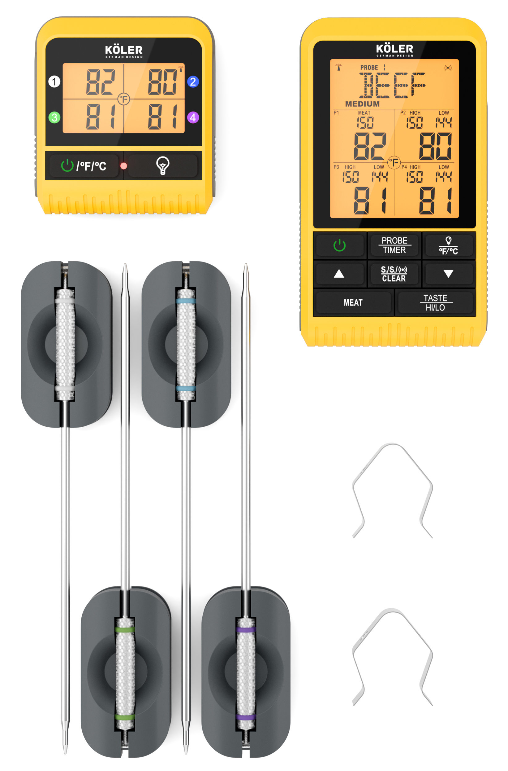 KOLER Termometr do mięsa do grilla z sondą