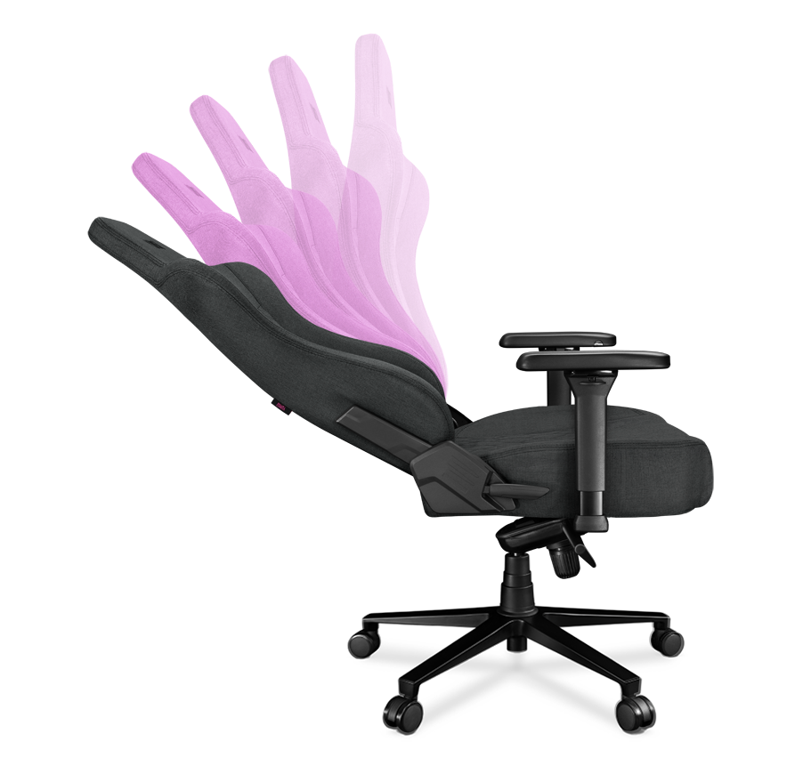 Fotel komputerowy biurowy YUMISU 2053 Magnetic Tkanina Gray Black