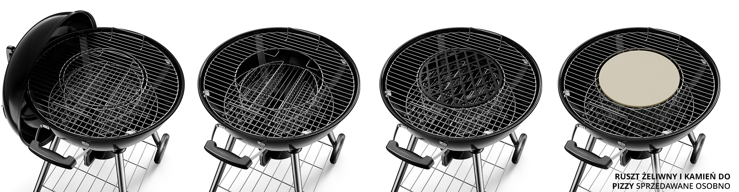 Gril węglowy KOLER EMBER C1 duży okrągły termometr popielnik