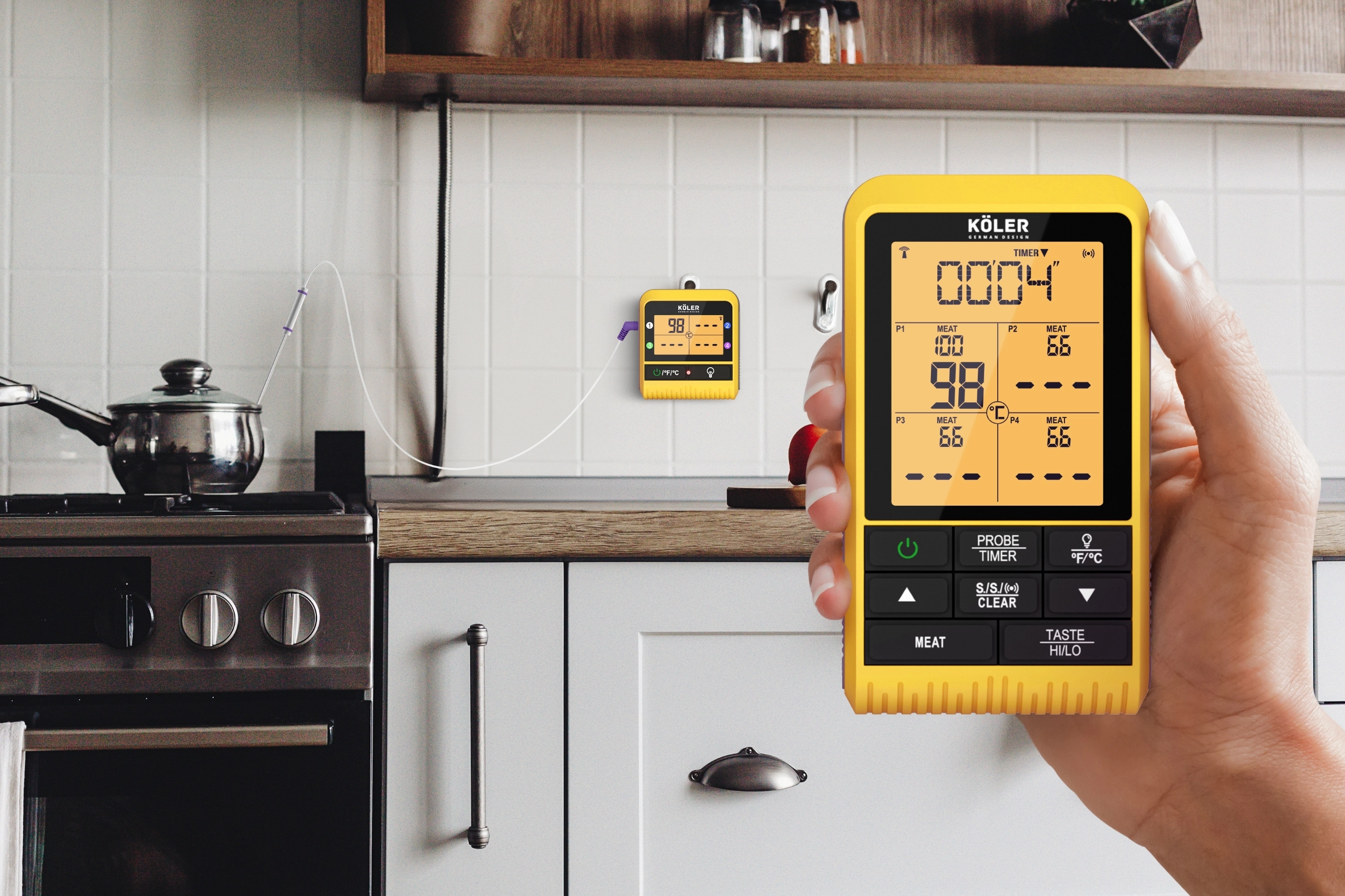 KOLER Termometr do mięsa do grilla z sondą