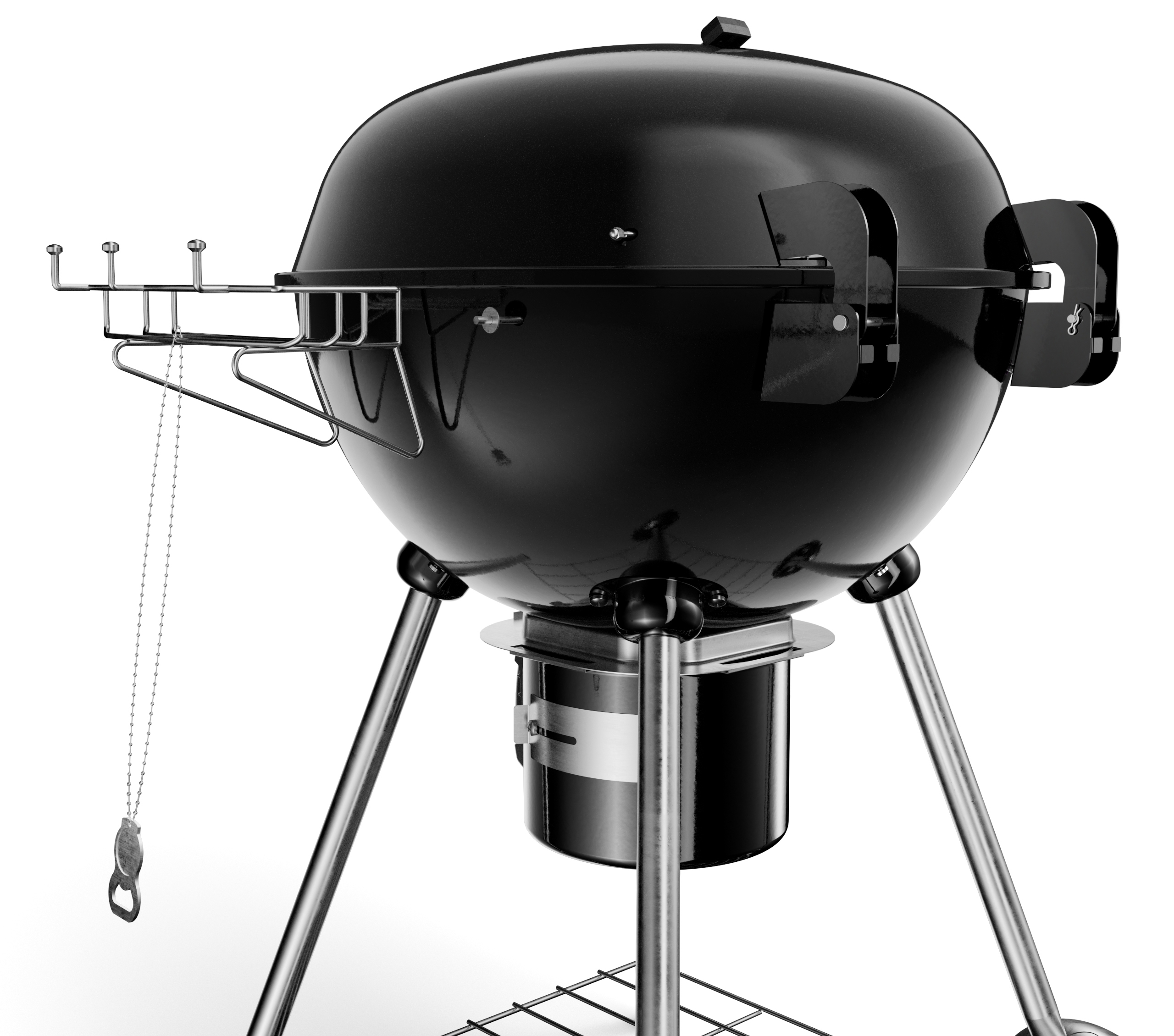 Gril ogrodowy węglowy KOLER EMBER C2 z termometrem duży okrągły popielnik